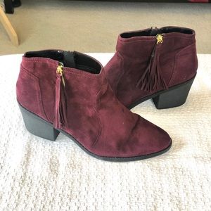 ModCloth Soda Western Tassel Booties Sz 11